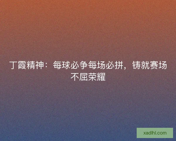 丁霞精神:每球必争每场必拼,铸就赛场不屈荣耀 丁霞精神:每球必争每场必拼,铸就赛场不屈荣耀