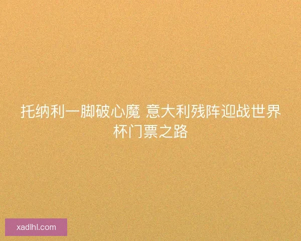 托纳利一脚破心魔 意大利残阵迎战世界杯门票之路 托纳利一脚破心魔 意大利残阵迎战世界杯门票之路